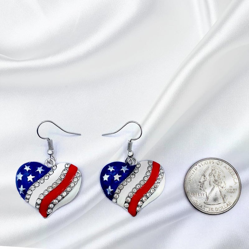 ecozran Halloween, Christmas, 4th of July Patriotic Earrings, Holiday Earrings Independence Day Stud Dangle Drop Earrings Hook Fashion Jewelry Gift for Women - Image 5